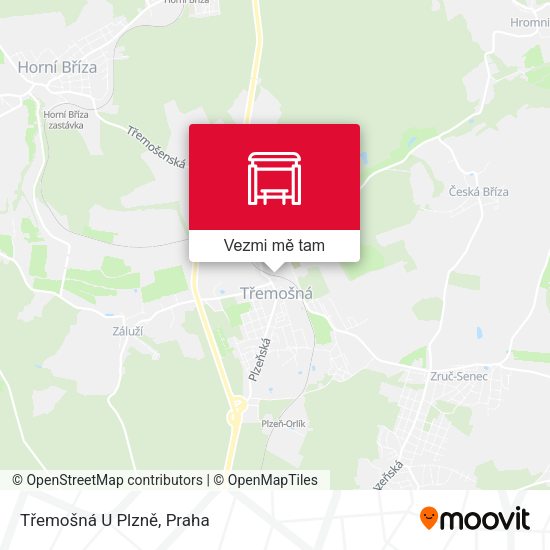 Třemošná U Plzně mapa