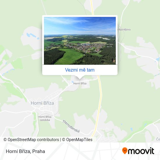 Horní Bříza mapa
