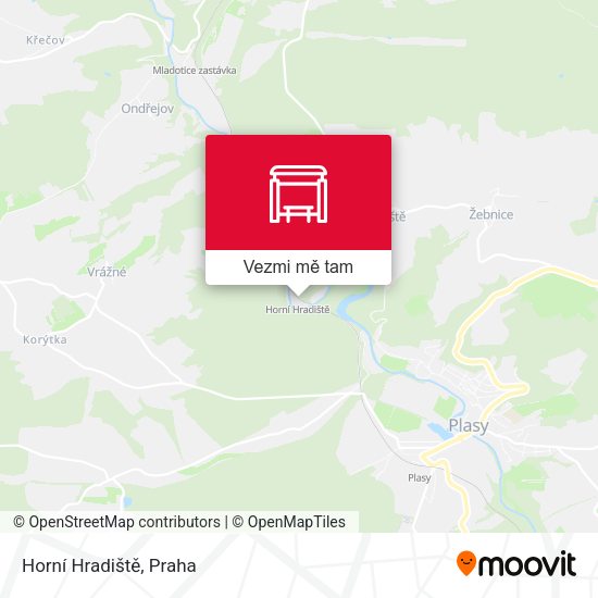 Horní Hradiště mapa