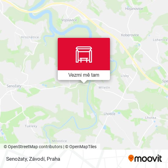 Senožaty, Závodí mapa