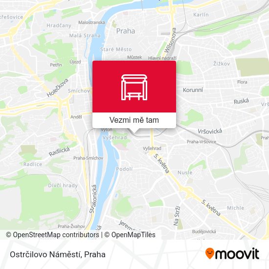 Ostrčilovo Náměstí mapa