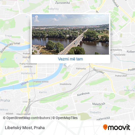 Libeňský Most mapa