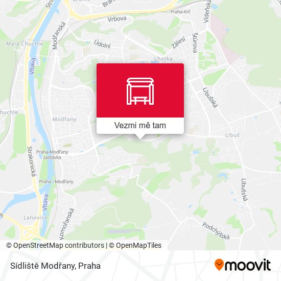 Sídliště Modřany mapa