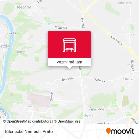 Bílenecké Náměstí mapa
