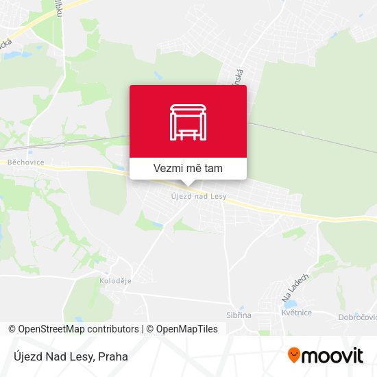 Újezd Nad Lesy mapa