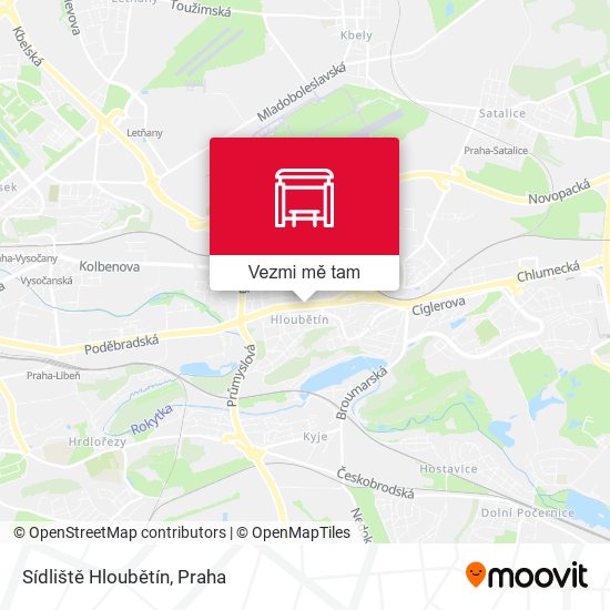 Sídliště Hloubětín mapa