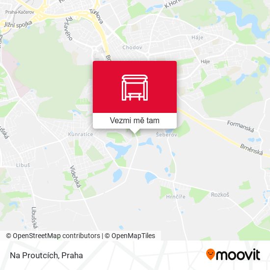 Na Proutcích mapa
