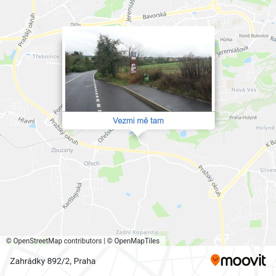 Zahrádky  892/2 mapa