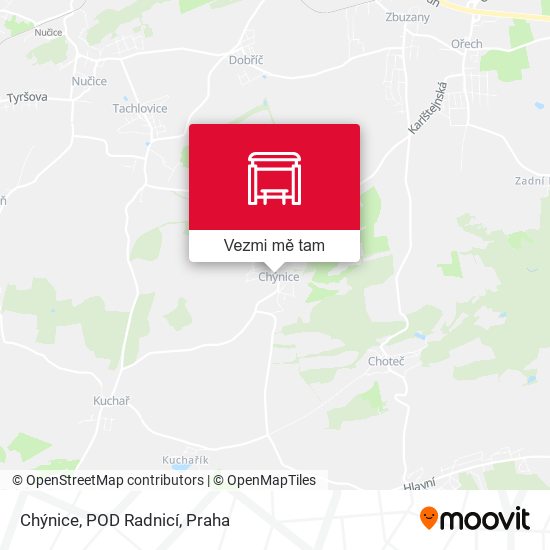 Chýnice, POD Radnicí mapa