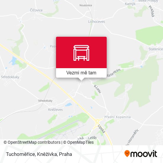 Tuchoměřice, Kněžívka mapa