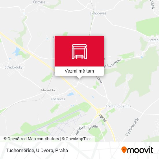 Tuchoměřice, U Dvora mapa