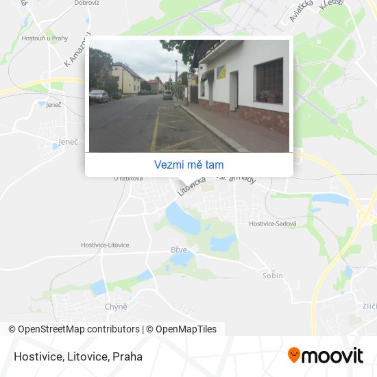 Hostivice, Litovice mapa