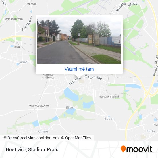 Hostivice, Stadion mapa
