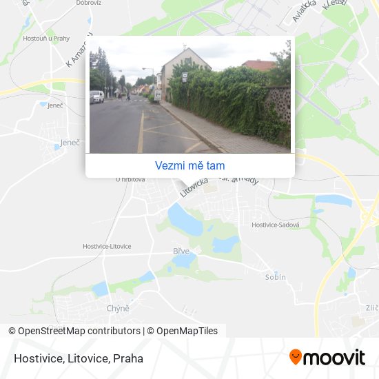 Hostivice, Litovice mapa