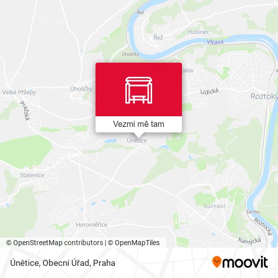 Únětice, Obecní Úřad mapa