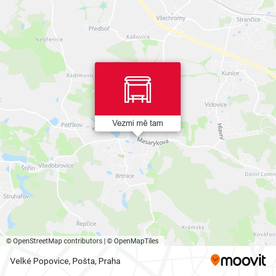 Velké Popovice, Pošta mapa