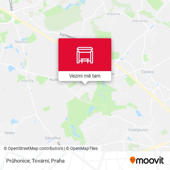 Průhonice, Tovární mapa