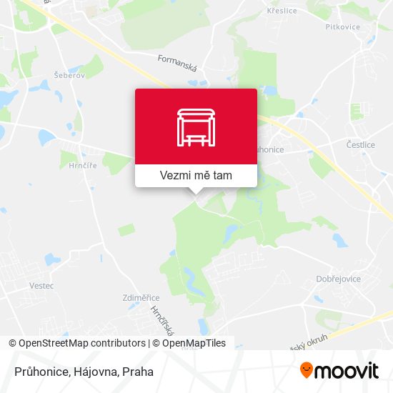 Průhonice, Hájovna mapa