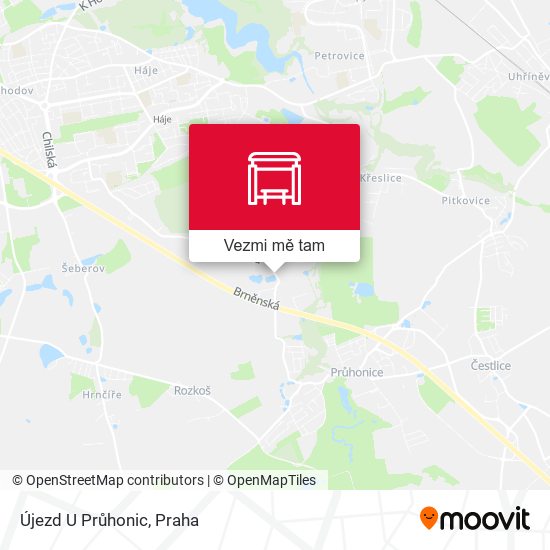 Újezd U Průhonic mapa