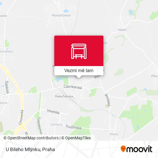 U Bílého Mlýnku mapa