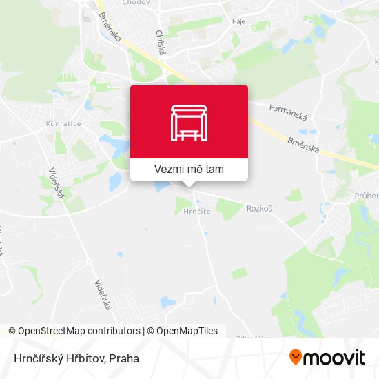 Hrnčířský Hřbitov mapa