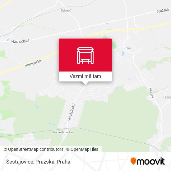Šestajovice, Pražská mapa