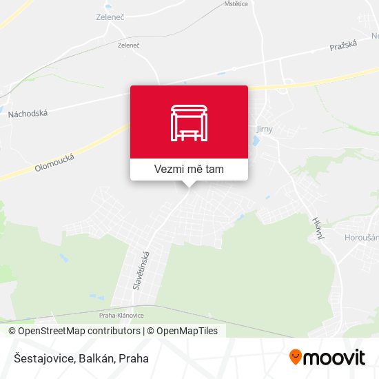 Šestajovice, Balkán mapa