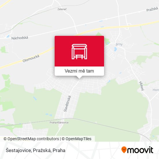 Šestajovice, Pražská mapa