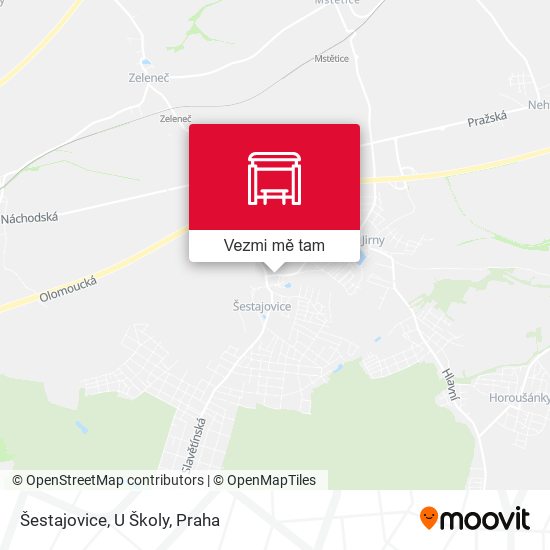 Šestajovice, U Školy mapa
