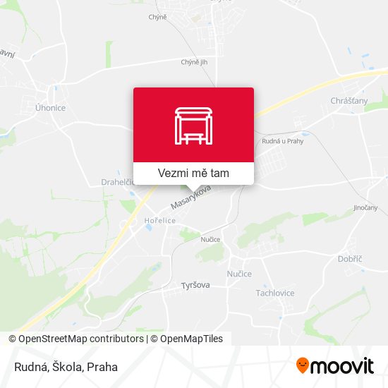 Rudná, Škola mapa