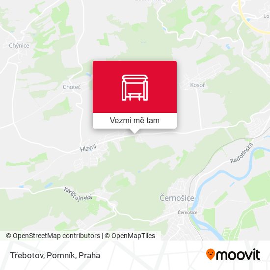 Třebotov, Pomník mapa