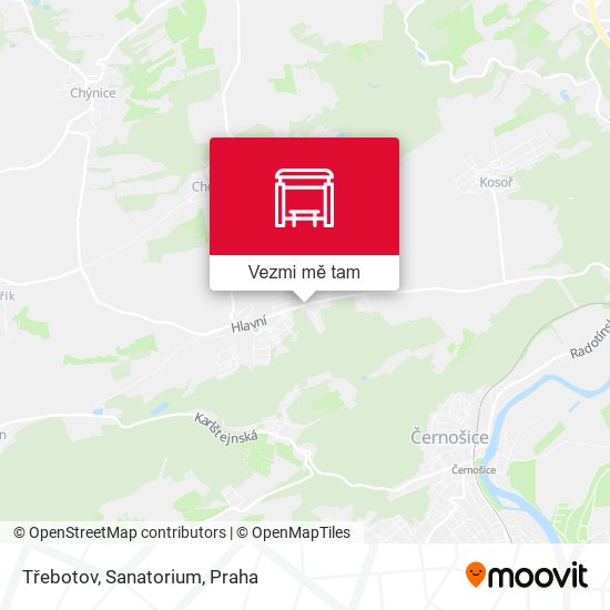 Třebotov, Sanatorium mapa