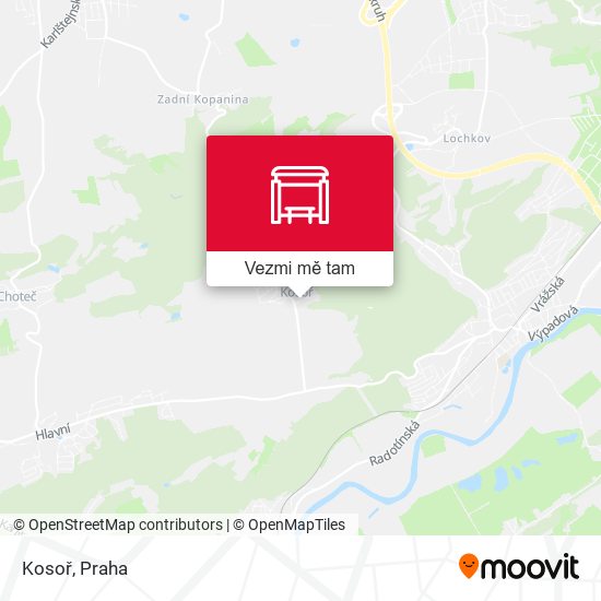 Kosoř mapa