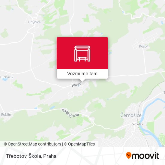 Třebotov, Škola mapa