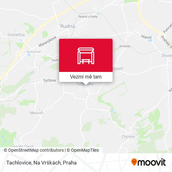 Tachlovice, Na Vrškách mapa