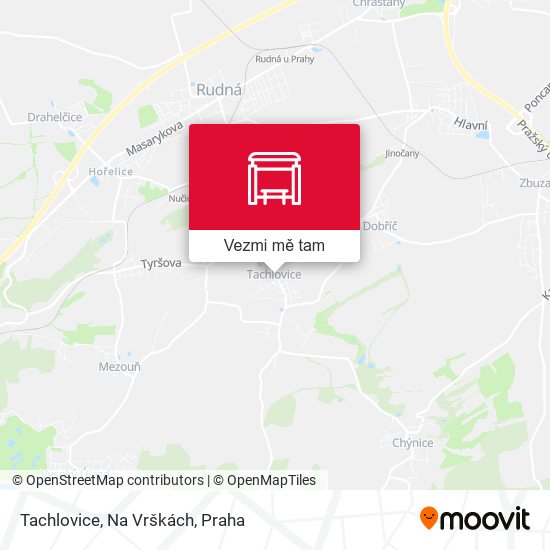 Tachlovice, Na Vrškách mapa