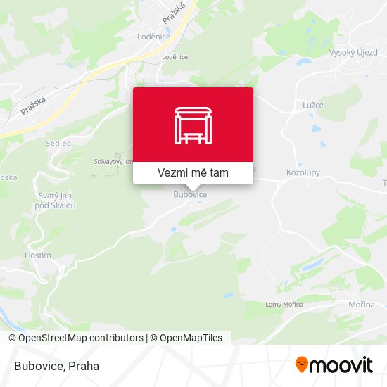 Bubovice mapa