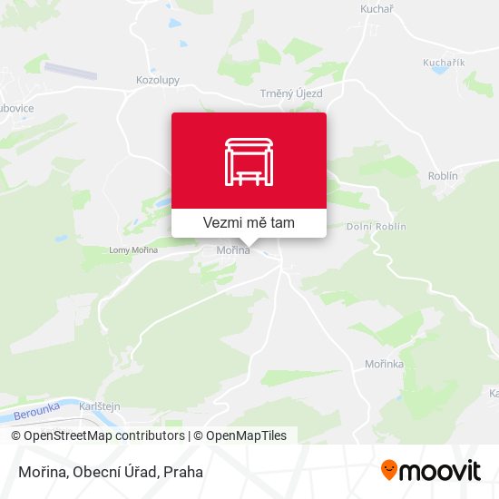 Mořina, Obecní Úřad mapa
