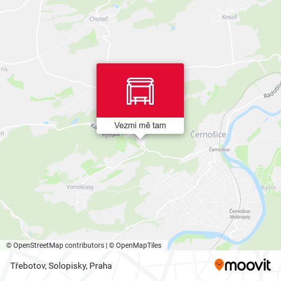 Třebotov, Solopisky mapa