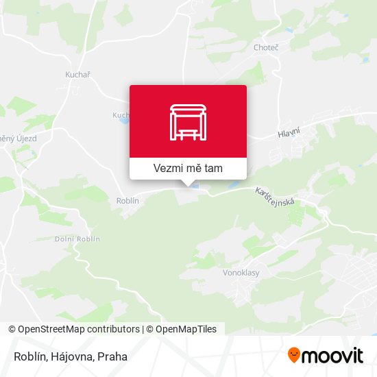 Roblín, Hájovna mapa