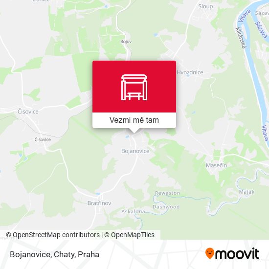 Bojanovice, Chaty mapa