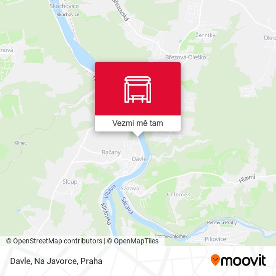 Davle, Na Javorce mapa