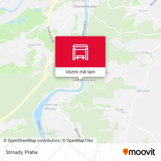 Strnady mapa
