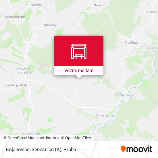 Bojanovice, Senešnice mapa