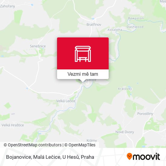 Bojanovice, Malá Lečice, U Hesů mapa