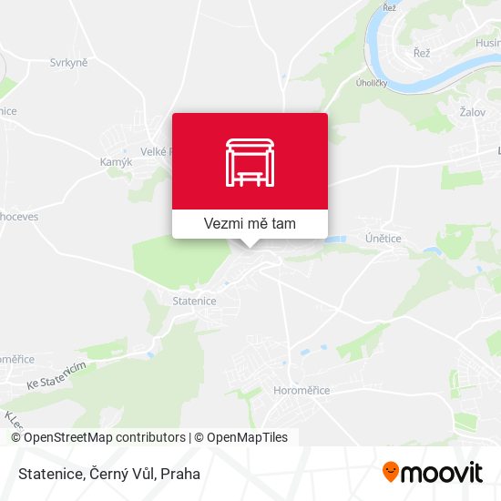 Statenice, Černý Vůl mapa