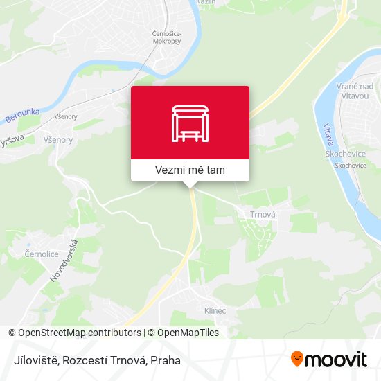 Jíloviště, Rozcestí Trnová mapa