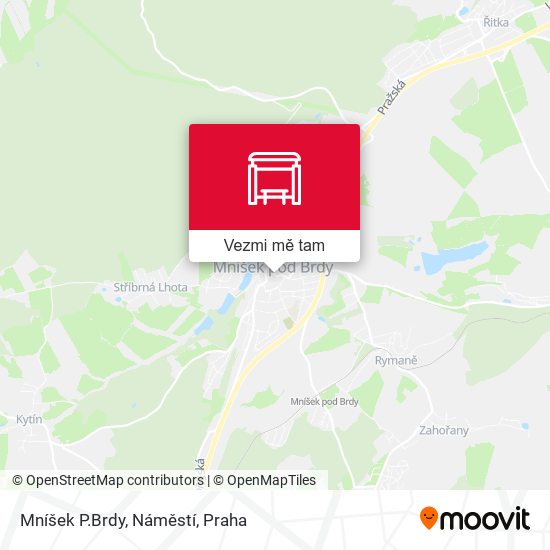 Mníšek P.Brdy, Náměstí mapa