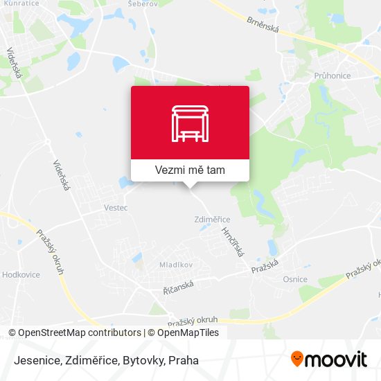 Jesenice, Zdiměřice, Bytovky mapa