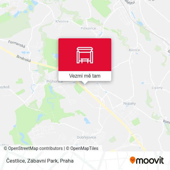 Čestlice, Zábavní Park mapa